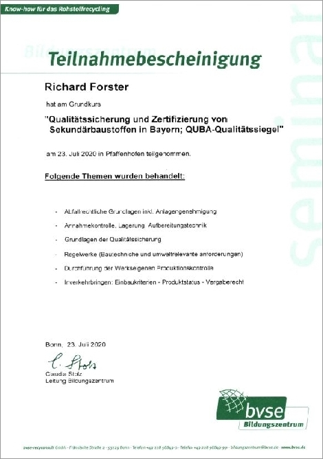 Teilnahmebescheinigung 23072020 BVSE Richard Forster